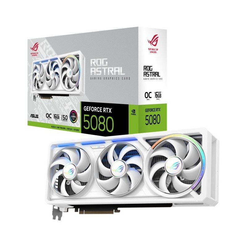 Karta graficzna GeForce RTX 5080 ROG ASTRAL OC GDDR7 256bit 2HDMI/3DP biała