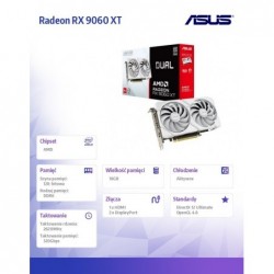 Karta graficzna Radeon RX 9060 XT DUAL-RX9060XT-16G-WHITE