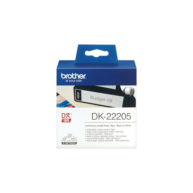 BROTHER DK22205 Taśma Brother Continuous Paper Tape 62mm x 30.48m BROTHER DK22205 Taśma Brother Continuous Paper Tape 62mm x 30.48m