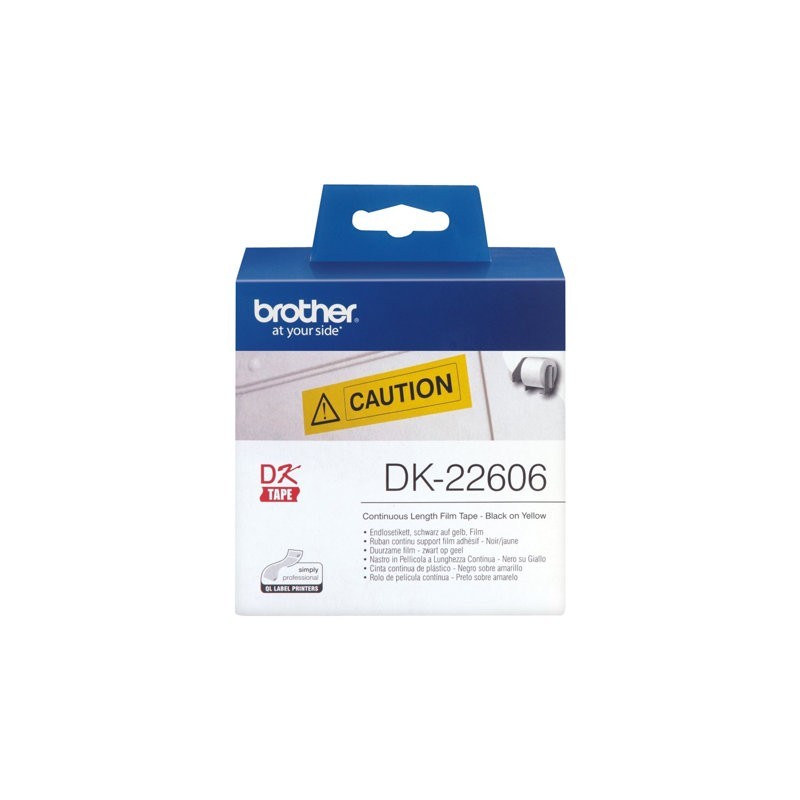 BROTHER DK22606 Taśma Brother Film Yellow Fim tape 62mm x 15.24 M BROTHER DK22606 Taśma Brother Film Yellow Fim tape 62mm x 15.24 M