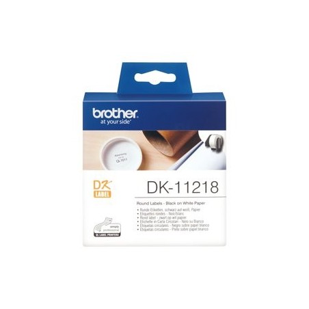 BROTHER DK11218 Taśma Brother ROUND PAPER 1 LABEL 24MM X 24MM X 1000 BROTHER DK11218 Taśma Brother ROUND PAPER 1 LABEL 24MM X 24MM X 1000