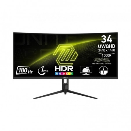 Monitor 34 cale MAG 342CQR E2 LED/WQHD/Curved/180Hz/czarny Monitor 34 cale MAG 342CQR E2 LED/WQHD/Curved/180Hz/czarny