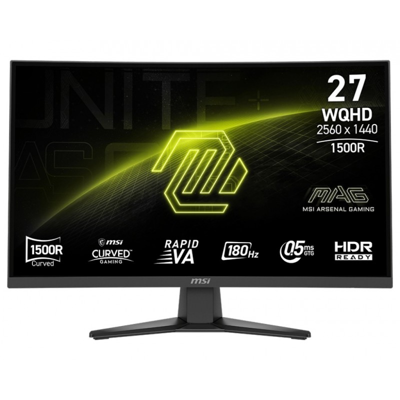 Monitor MAG 275CQF E18 27 cali LED/WQHD/LED/Curved/180Hz/czarny Monitor MAG 275CQF E18 27 cali LED/WQHD/LED/Curved/180Hz/czarny