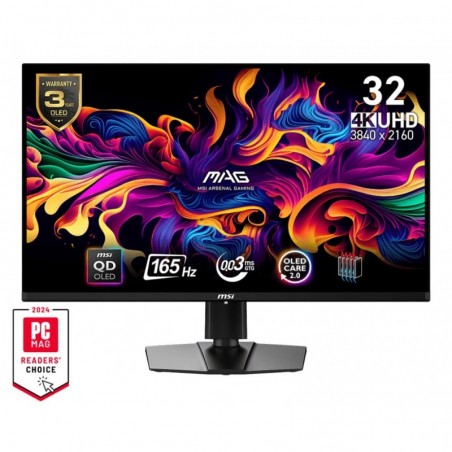 Monitor MAG 321UP QD-OLED 31.5 cala UHD/LED/Flat/165Hz/czarny Monitor MAG 321UP QD-OLED 31.5 cala UHD/LED/Flat/165Hz/czarny