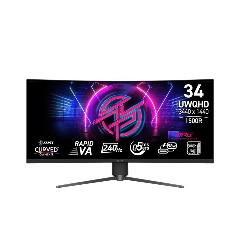Monitor MPG 346CQRF X24 34 cale/LED/WQHD/Curve/240Hz/Black 