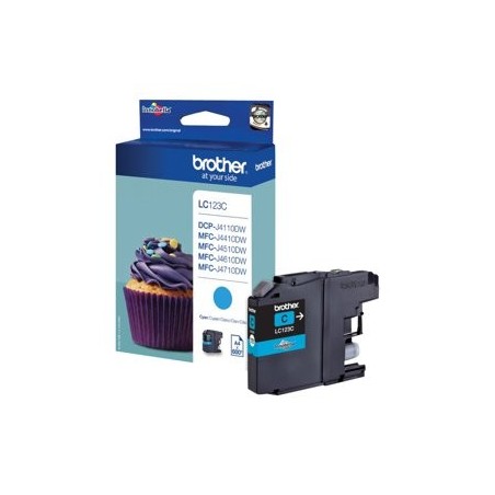 BROTHER LC123C Tusz Brother LC123C cyan 600str MFC-J4510DW / DCP-J4110DW / MFC-J470DW