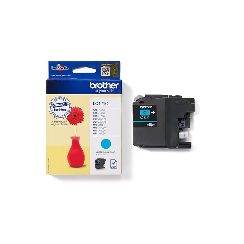 BROTHER LC121C Tusz Brother LC121C cyan 300str DCP-J552DW / MFC-J470DW