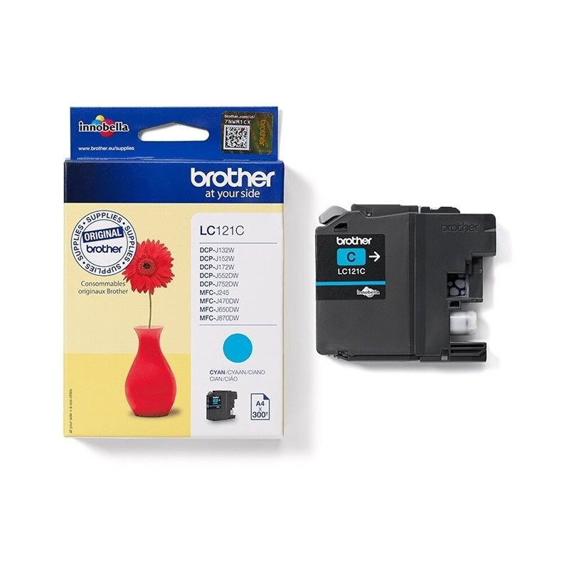 BROTHER LC121C Tusz Brother LC121C cyan 300str DCP-J552DW / MFC-J470DW