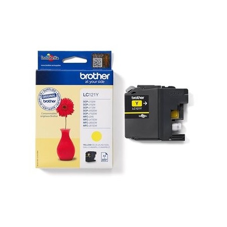 BROTHER LC121Y Tusz Brother LC121Y yellow 300str DCP-J552DW / MFC-J470DW