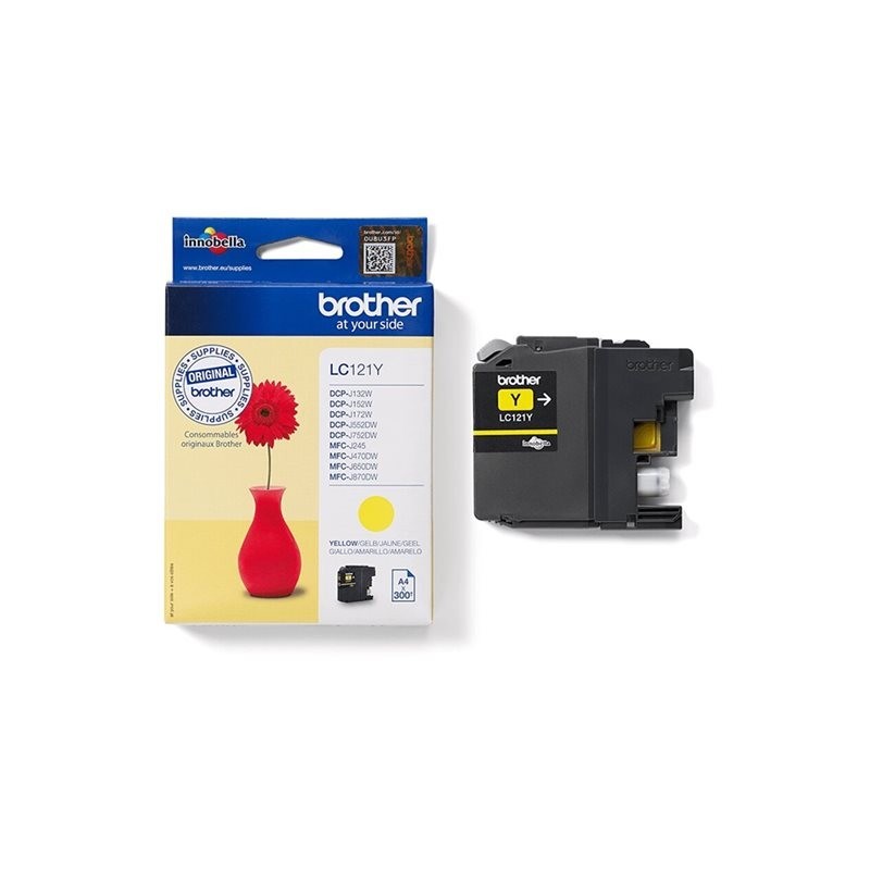 BROTHER LC121Y Tusz Brother LC121Y yellow 300str DCP-J552DW / MFC-J470DW
