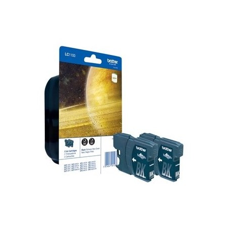BROTHER LC1100BKBP2 Tusz Brother LC1100BKBP2 black Blister Pack (dwupak) 450str DCP395CN/DCP58CW