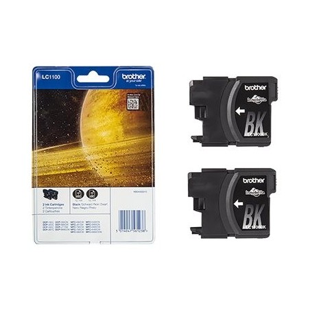 BROTHER LC1100BKBP2 Tusz Brother LC1100BKBP2 black Blister Pack (dwupak) 450str DCP395CN/DCP58CW