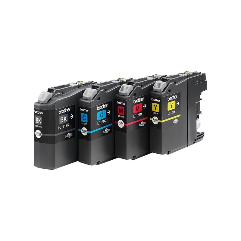BROTHER LC121VALBP Zestaw Brother LC 121 CMYK Blister Pack 300str DCP-J132W / DCP-J152W