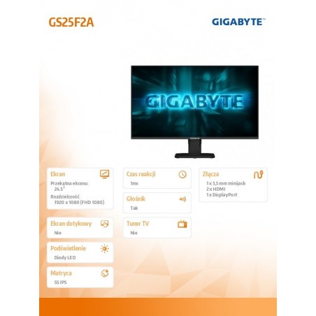 Monitor 24.5 cala GS25F2A GAMING Monitor 24.5 cala GS25F2A GAMING