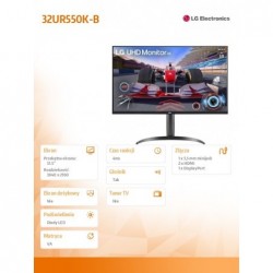 Monitor 32 cale 32UR550K-B Monitor 32 cale 32UR550K-B