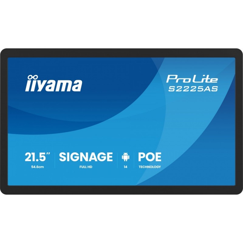Monitor 21.5 cala ProLite S2225AS-B1 IPS,FHD,A14,24/7,RJ45,500cd2, USB-C,2x5W,iiSignage, WI-FI