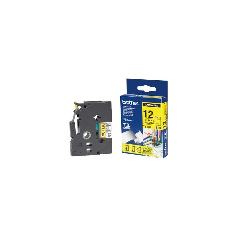 BROTHER P-Touch TC-101 black on clear 12mm