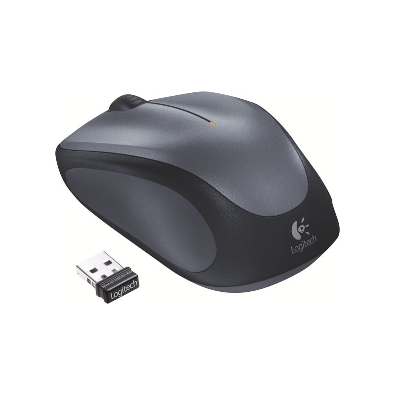 LOGITECH M235 Mouse right-handed optical wireless 2.4 GHz USB wireless receiver grey