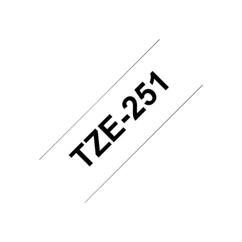 BROTHER TZE251 Brother TZE251 Banda laminata 24mm BLACK ON WHITE