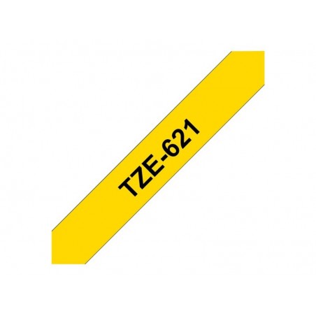BROTHER TZe621 Taśma Brother 9mm BLACK ON YELLOW BROTHER TZe621 Taśma Brother 9mm BLACK ON YELLOW
