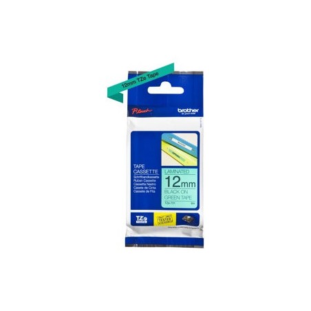 BROTHER TZe731 Taśma Brother 12mm BLACK ON GREEN BROTHER TZe731 Taśma Brother 12mm BLACK ON GREEN