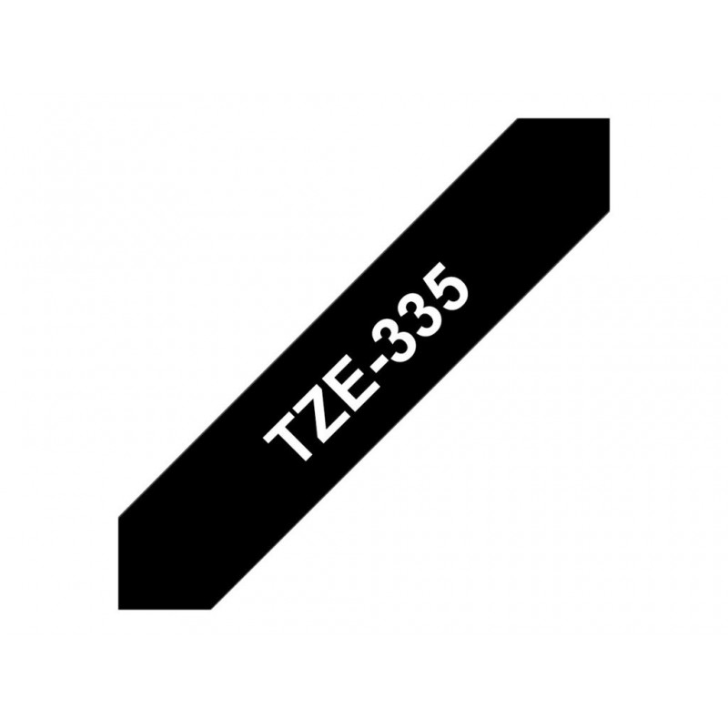 BROTHER TZE335 Taśma Brother 12mm White on Black BROTHER TZE335 Taśma Brother 12mm White on Black