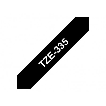 BROTHER TZE335 Taśma Brother 12mm White on Black BROTHER TZE335 Taśma Brother 12mm White on Black