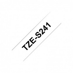 BROTHER TZES241 Tape Brother 18mm BLACK ON WHITE ADHESIVE TAPE BROTHER TZES241 Tape Brother 18mm BLACK ON WHITE ADHESIVE TAPE