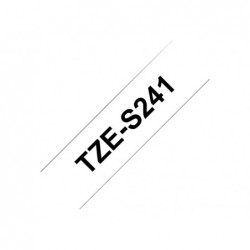 BROTHER TZES241 Tape Brother 18mm BLACK ON WHITE ADHESIVE TAPE BROTHER TZES241 Tape Brother 18mm BLACK ON WHITE ADHESIVE TAPE
