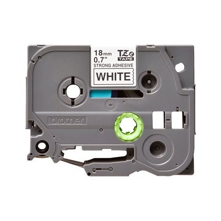 BROTHER TZES241 Tape Brother 18mm BLACK ON WHITE ADHESIVE TAPE BROTHER TZES241 Tape Brother 18mm BLACK ON WHITE ADHESIVE TAPE