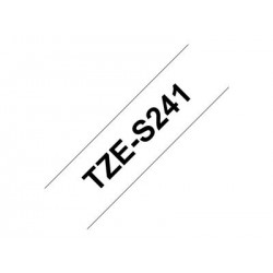 BROTHER TZES241 Tape Brother 18mm BLACK ON WHITE ADHESIVE TAPE BROTHER TZES241 Tape Brother 18mm BLACK ON WHITE ADHESIVE TAPE