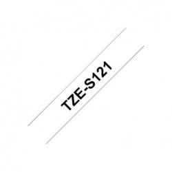 BROTHER TZES121 Taśma Brother 9mm BLACK ON CLEAR ADHESIVE TAPE BROTHER TZES121 Taśma Brother 9mm BLACK ON CLEAR ADHESIVE TAPE