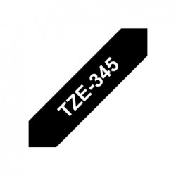 BROTHER TZe345 Taśma Brother 18mm WHITE ON BLACK