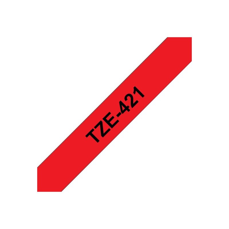 BROTHER TZe421 Taśma Brother 9mm BLACK ON RED