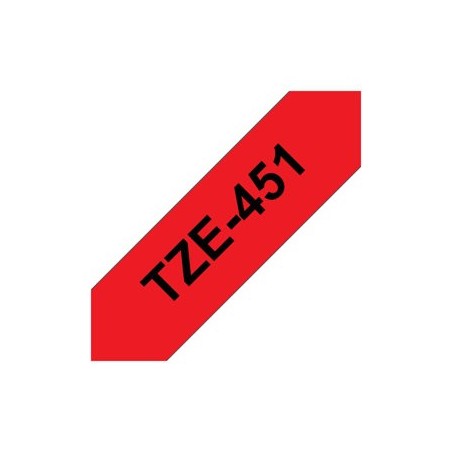 BROTHER TZE451 Taśma Brother 24mm BLACK ON RED