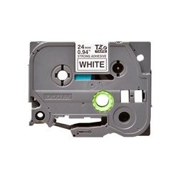 BROTHER TZES251 Tape Brother 24mm BLACK ON WHITE ADHESIVE TAPE BROTHER TZES251 Tape Brother 24mm BLACK ON WHITE ADHESIVE TAPE