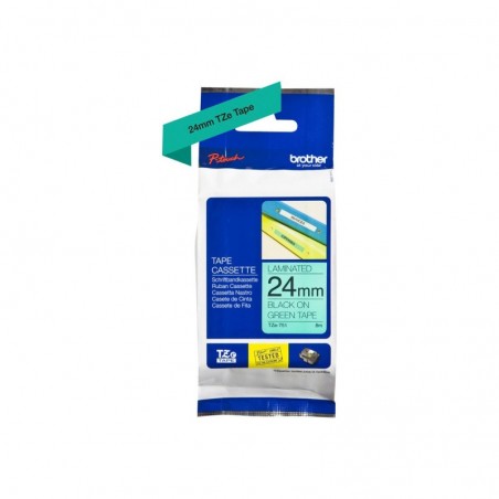 BROTHER TZE751 Taśma Brother 24mm BLACK ON GREEN BROTHER TZE751 Taśma Brother 24mm BLACK ON GREEN