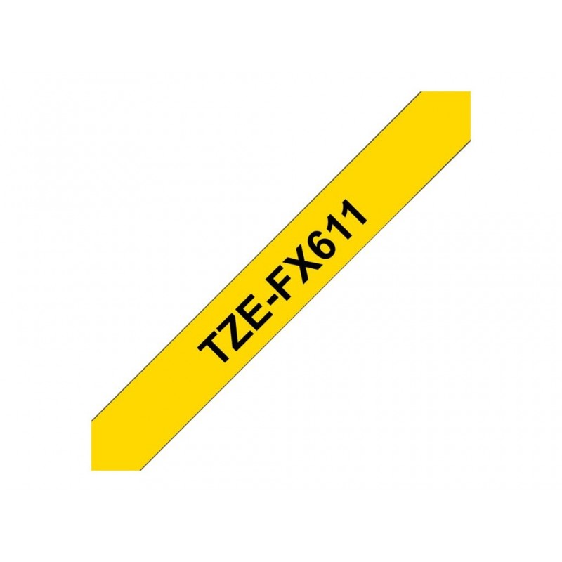 BROTHER TZEFX611 Taśma Brother 6mm BLACK ON YELLOW FLEXIBLE ID BROTHER TZEFX611 Taśma Brother 6mm BLACK ON YELLOW FLEXIBLE ID