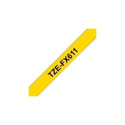 BROTHER TZEFX611 Taśma Brother 6mm BLACK ON YELLOW FLEXIBLE ID BROTHER TZEFX611 Taśma Brother 6mm BLACK ON YELLOW FLEXIBLE ID