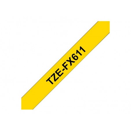 BROTHER TZEFX611 Taśma Brother 6mm BLACK ON YELLOW FLEXIBLE ID BROTHER TZEFX611 Taśma Brother 6mm BLACK ON YELLOW FLEXIBLE ID