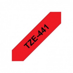 BROTHER TZe441 Taśma Brother 18mm BLACK ON RED BROTHER TZe441 Taśma Brother 18mm BLACK ON RED