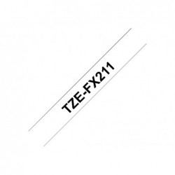 BROTHER TZEFX211 Taśma Brother 6mm BLACK ON WHITE FLEXIBLE ID BROTHER TZEFX211 Taśma Brother 6mm BLACK ON WHITE FLEXIBLE ID