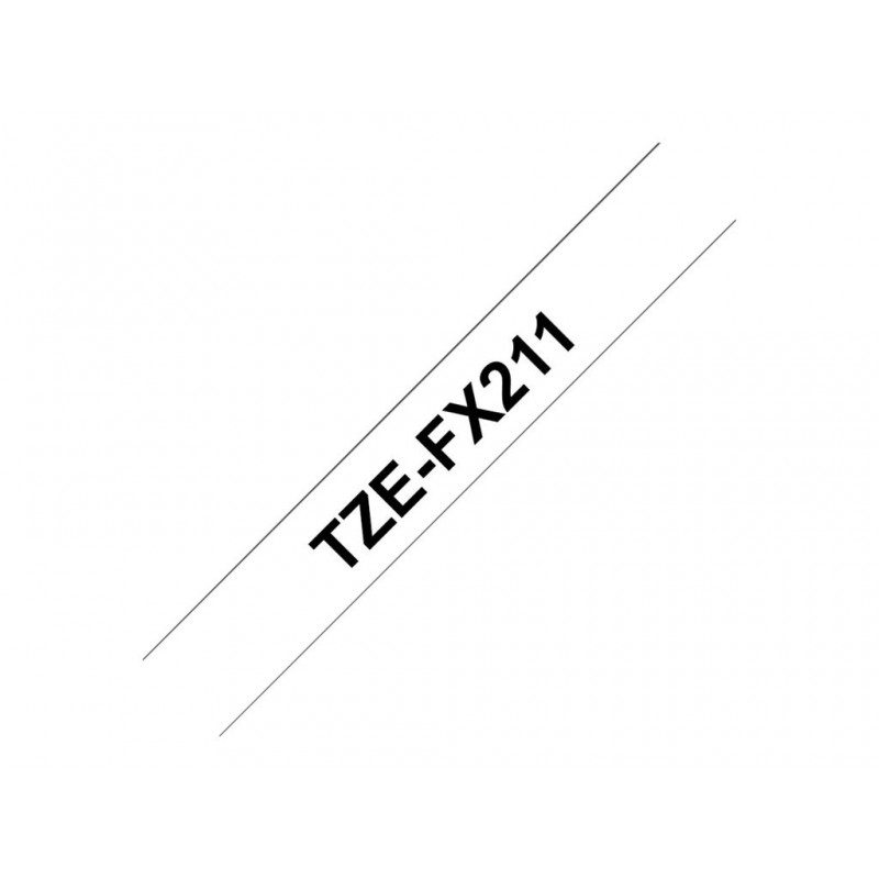 BROTHER TZEFX211 Taśma Brother 6mm BLACK ON WHITE FLEXIBLE ID BROTHER TZEFX211 Taśma Brother 6mm BLACK ON WHITE FLEXIBLE ID