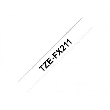 BROTHER TZEFX211 Taśma Brother 6mm BLACK ON WHITE FLEXIBLE ID BROTHER TZEFX211 Taśma Brother 6mm BLACK ON WHITE FLEXIBLE ID