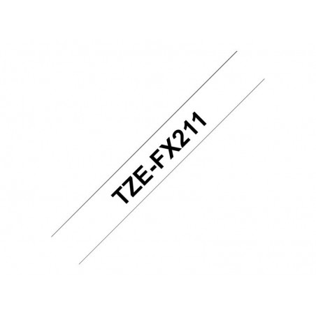 BROTHER TZEFX211 Taśma Brother 6mm BLACK ON WHITE FLEXIBLE ID BROTHER TZEFX211 Taśma Brother 6mm BLACK ON WHITE FLEXIBLE ID
