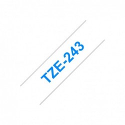 BROTHER TZE243 Taśma Brother 18mm BLUE ON WHITE BROTHER TZE243 Taśma Brother 18mm BLUE ON WHITE