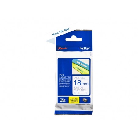 BROTHER TZE243 Taśma Brother 18mm BLUE ON WHITE BROTHER TZE243 Taśma Brother 18mm BLUE ON WHITE