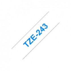 BROTHER TZE243 Taśma Brother 18mm BLUE ON WHITE BROTHER TZE243 Taśma Brother 18mm BLUE ON WHITE