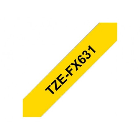 BROTHER TZEFX631 Taśma Brother 12mm BLACK ON YELLOW FLEXIBLE ID BROTHER TZEFX631 Taśma Brother 12mm BLACK ON YELLOW FLEXIBLE ID