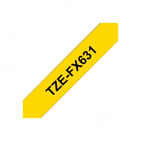BROTHER TZEFX631 Taśma Brother 12mm BLACK ON YELLOW FLEXIBLE ID BROTHER TZEFX631 Taśma Brother 12mm BLACK ON YELLOW FLEXIBLE ID